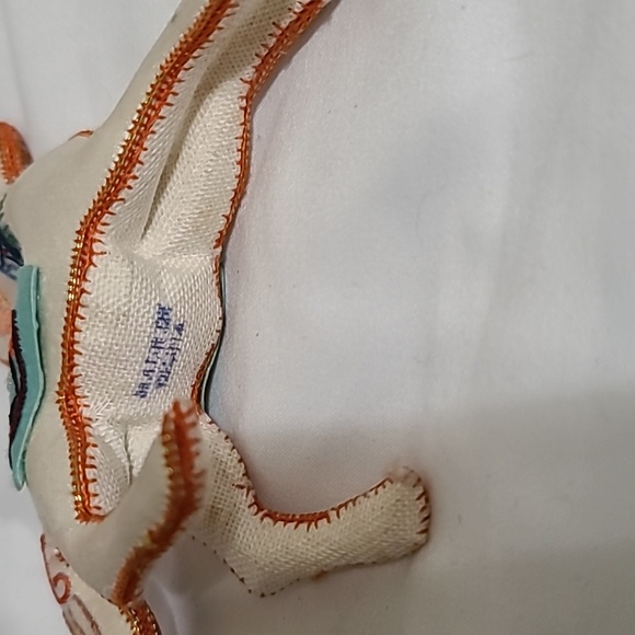 Vintage Chinese Silk Satin Embroidered Horse Racing Pony Sequins Figure ornament - Picture 4 of 11